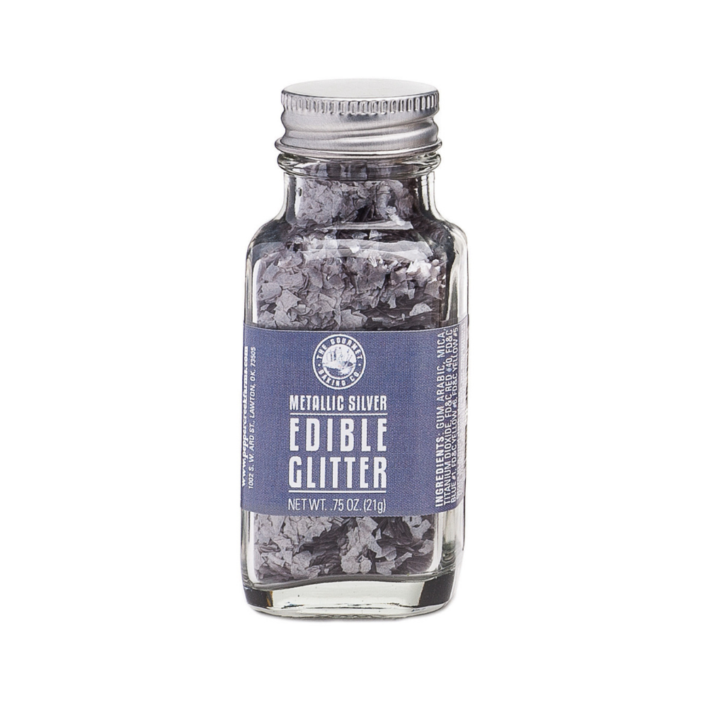 Silver Edible Glitter  Mercury Luxe Edible Glitter for Drinks & Cakes -  Sweets & Treats™