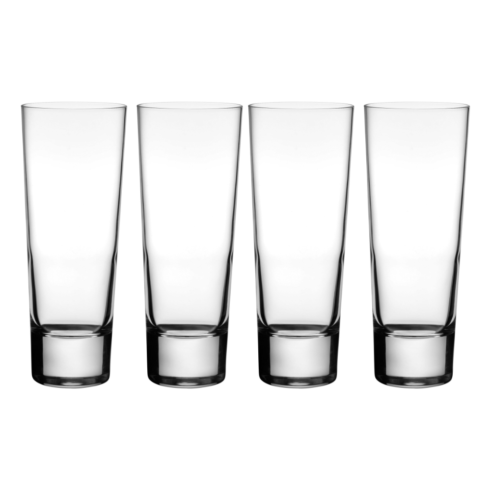 Nude Glass Set of 4 Shade High Ball Glasses