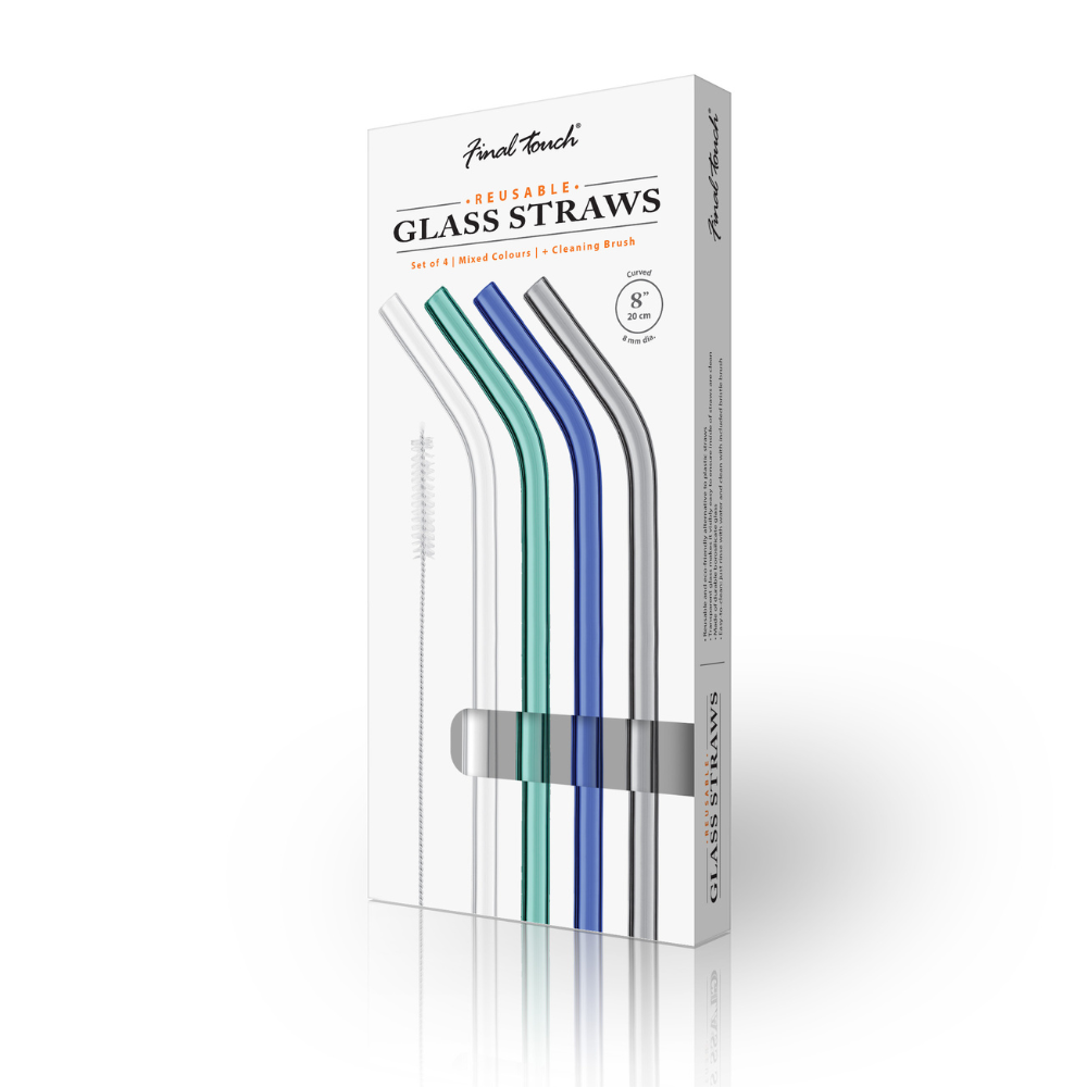 glass straws cool tones 