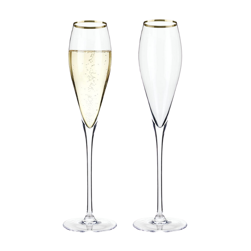 2 Crystal Champagne Flutes – Gold Medal Wine Club