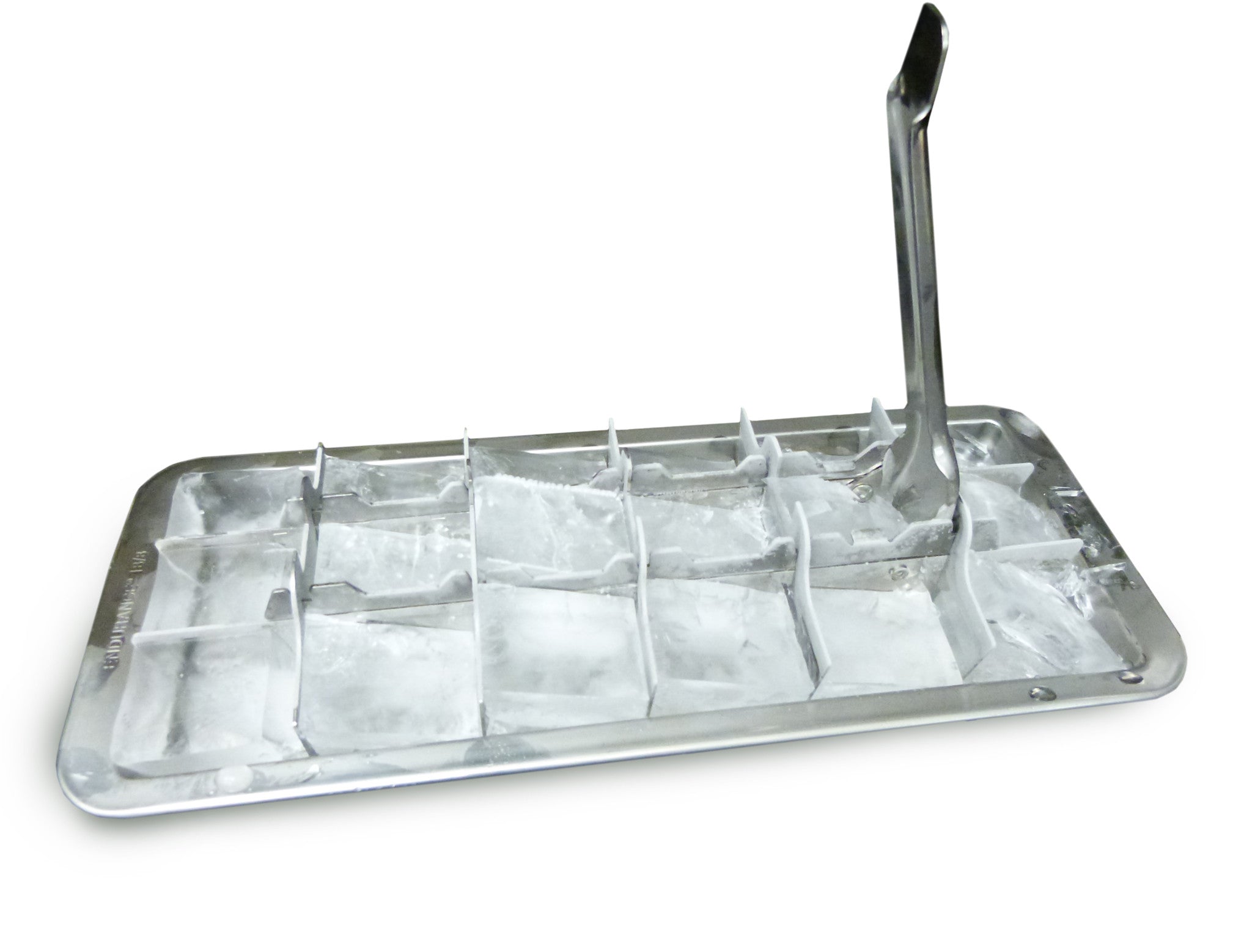 Metal ice cube tray with a release lever! : r/nostalgia