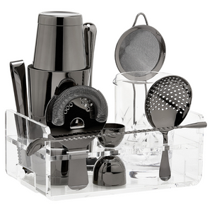 Bar Tool Set in Acrylic Stand (Gunmetal)