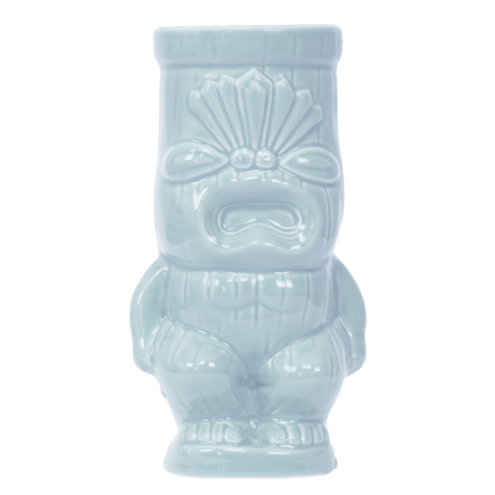 Blue Cheeky Tiki Mug front empty