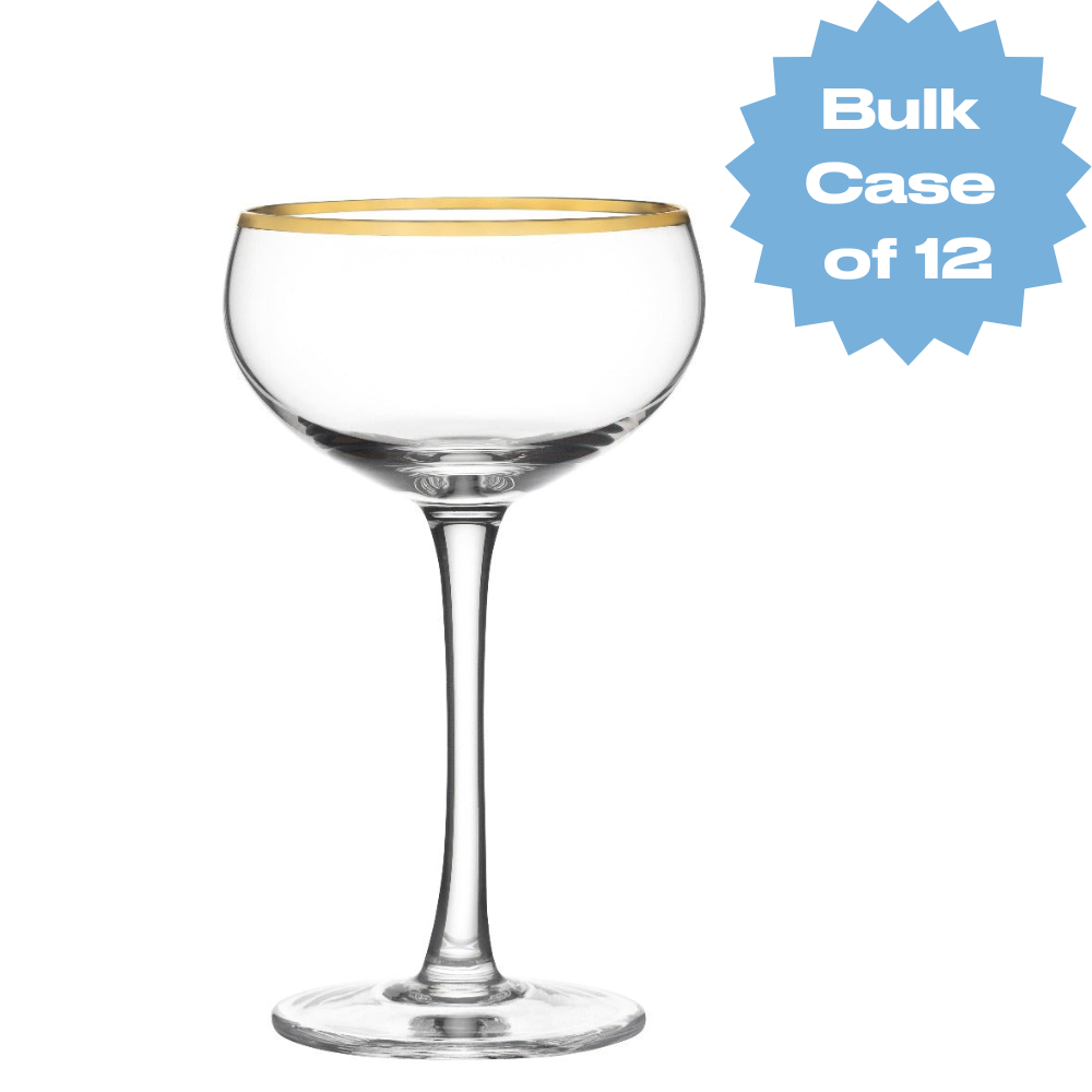 Bulk Cleo Gold Rim Coupe (Case of 12)