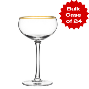 Bulk Cleo Gold Rim Coupe (Case of 24)