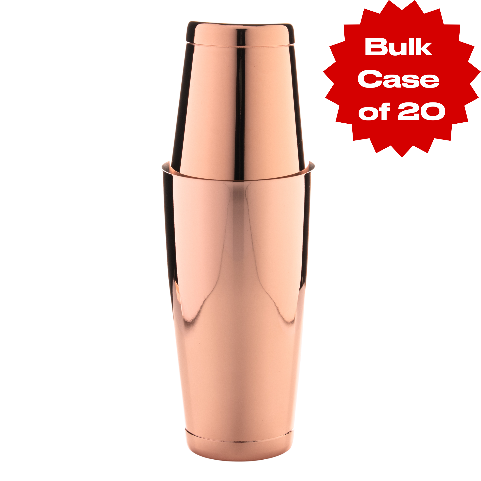 Bulk Copper Boston Shaker (Case of 20)