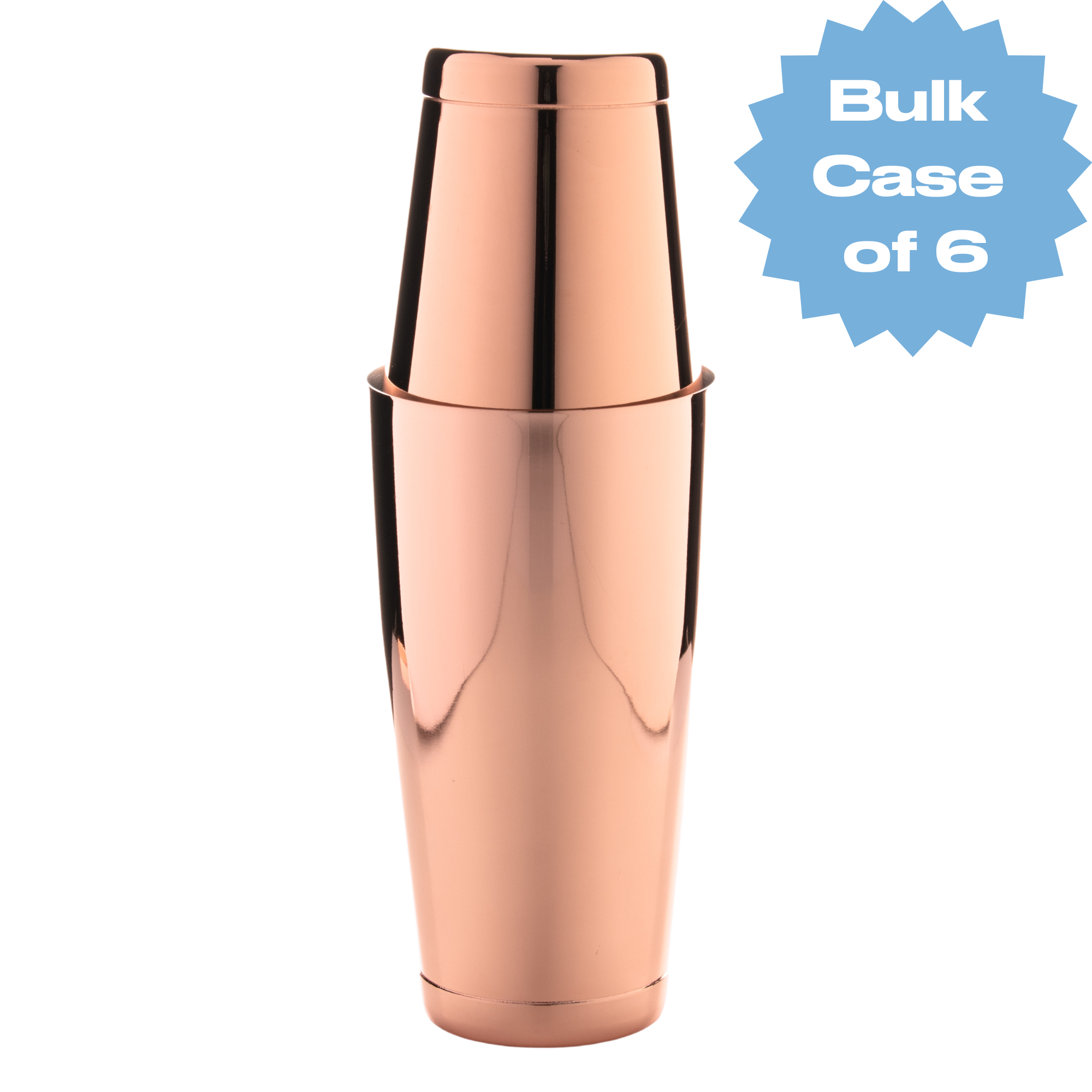 Bulk Copper Boston Shaker (Case of 6)