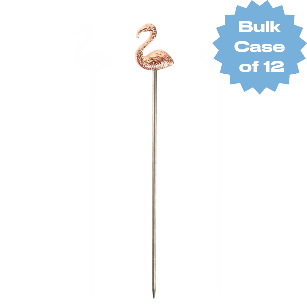 Bulk Copper Flamingo Cocktail Pin (Case of 12)