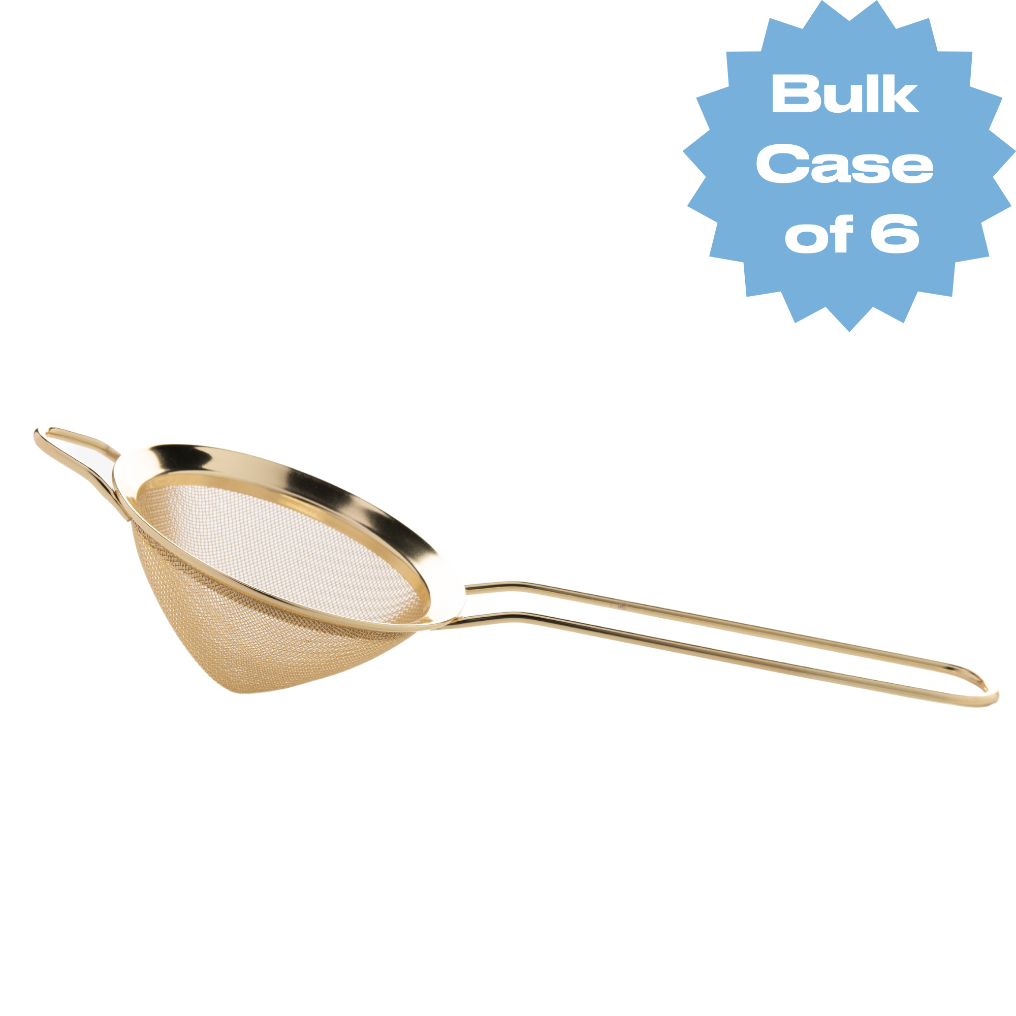 Bulk Gold Conical Mesh Strainer (Case of 6)