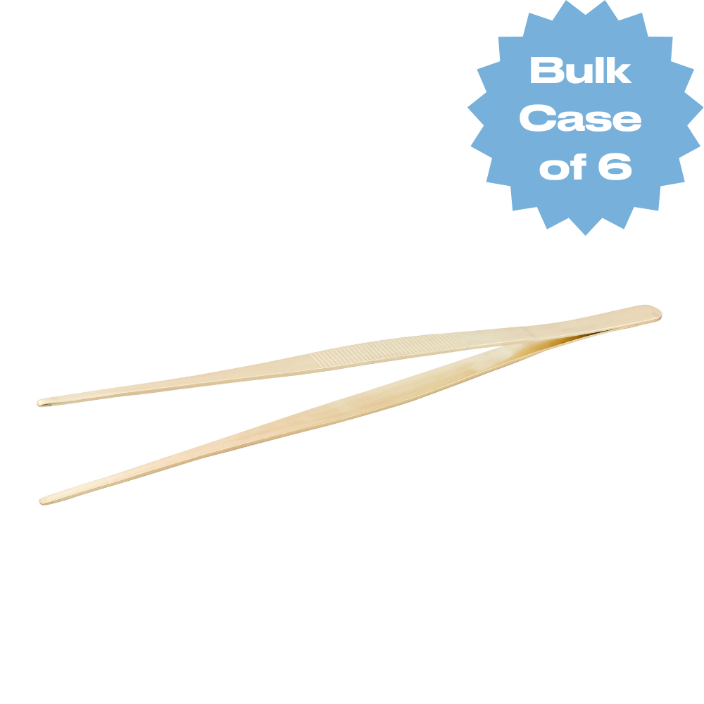 Bulk Gold Garnish Tweezers (Case of 6)