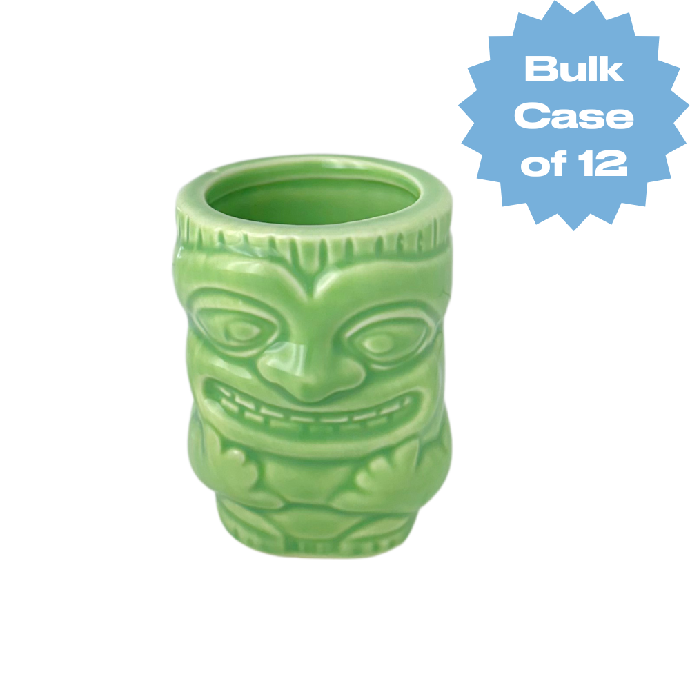 Bulk Green Tiki Shot Glass (Case of 12)