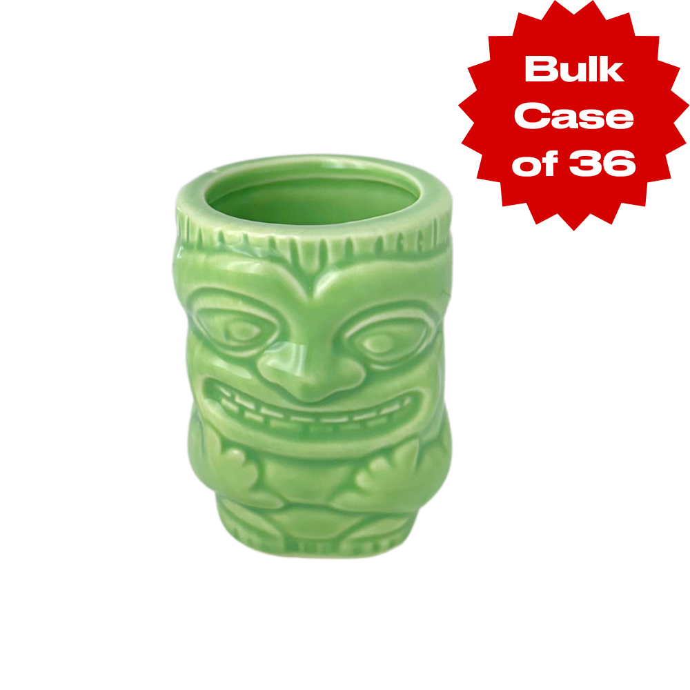 Bulk Green Tiki Shot Glass (Case of 36)