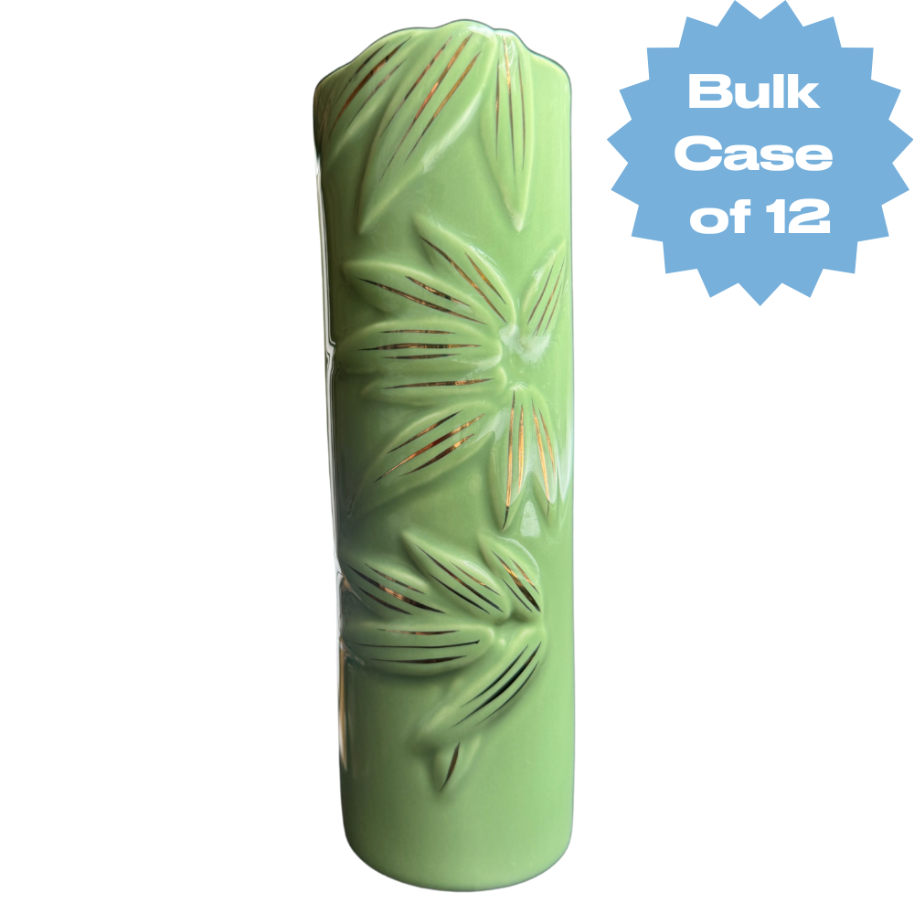 Bulk Green & Gold Bamboo Tiki Mug (Case of 12)