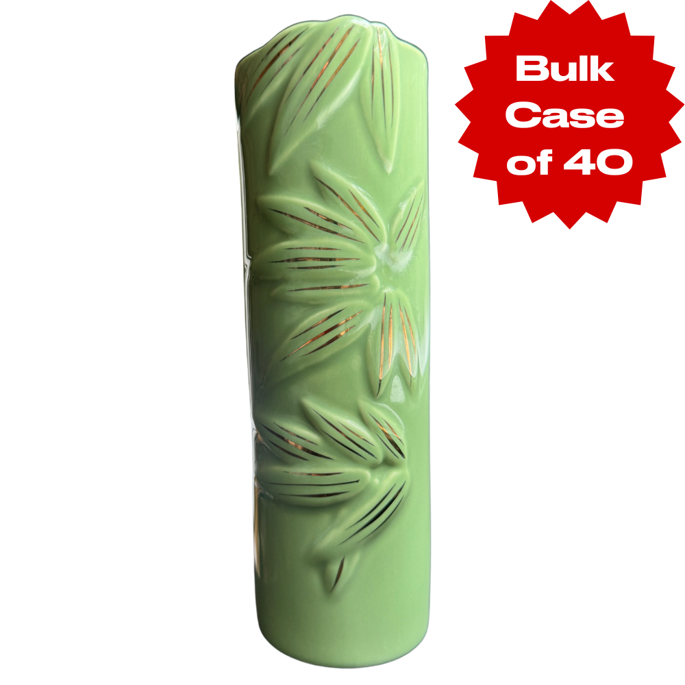 Bulk Green & Gold Bamboo Tiki Mug (Case of 40)