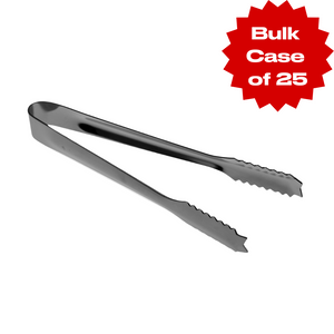 Bulk Gunmetal Serrated Ice Tongs (Case of 25)