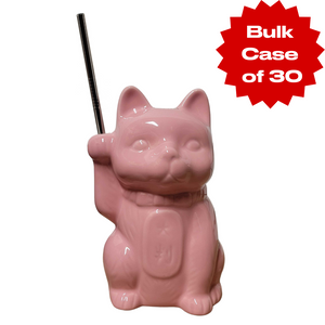 Bulk Pink Neko Cat Tiki Mug (Case of 30)