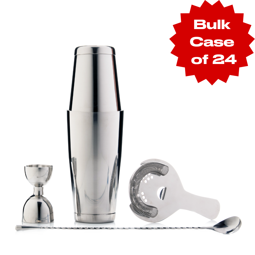 Bulk Premium Bar Set - Stainless Steel (Case of 24)