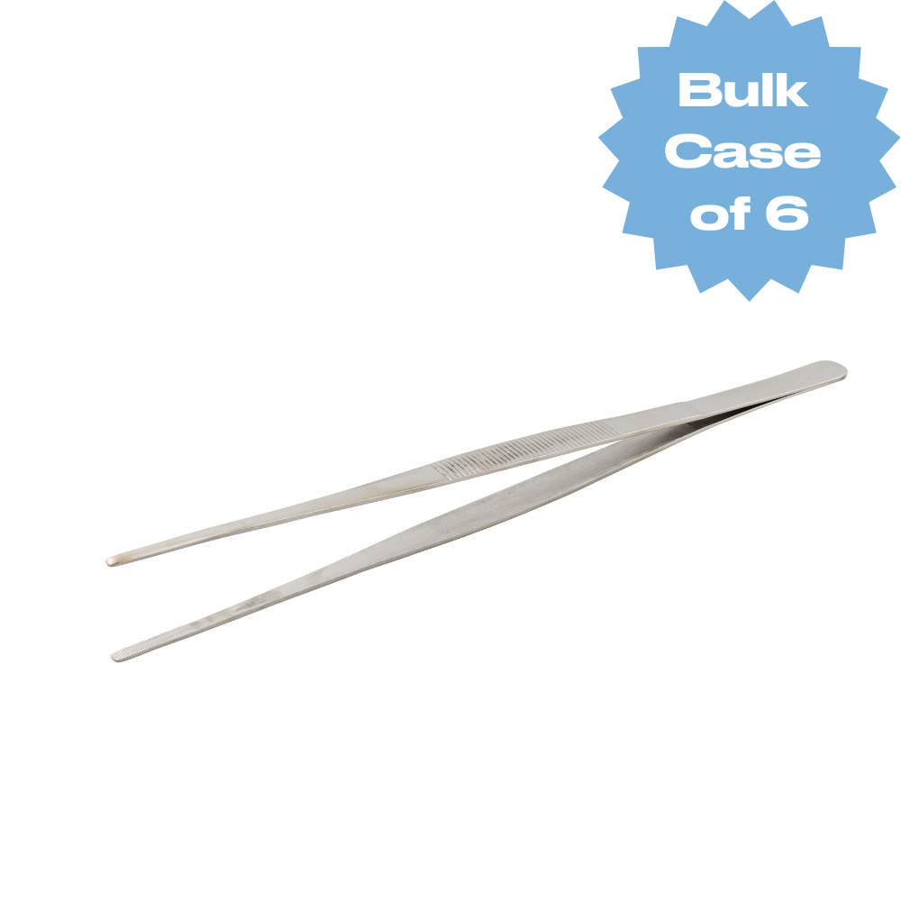 Bulk Stainless Steel Garnish Tweezers (Case of 6)