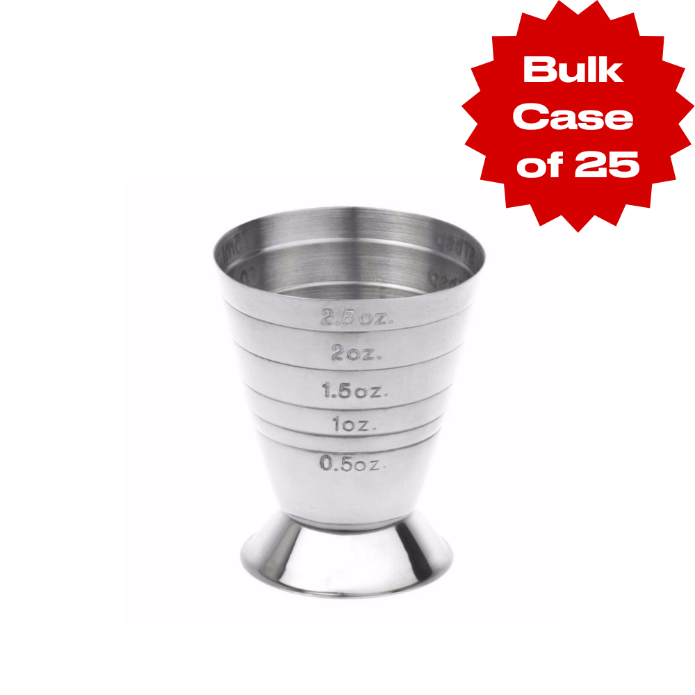 Bulk Stainless Steel Multi-Level Jigger (Case of 25)