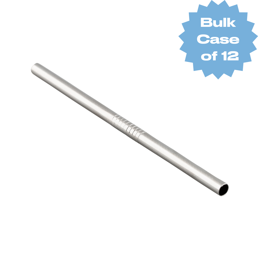 Bulk Stainless Steel Straws - Short (Case of 12)