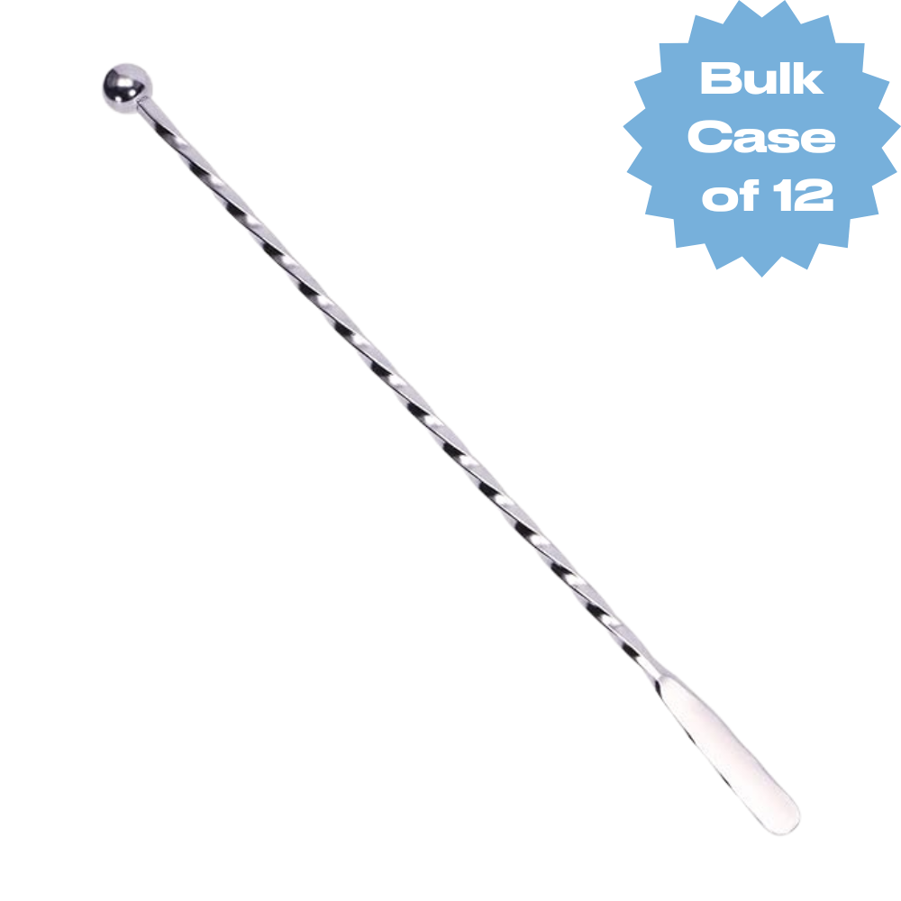 Bulk Stainless Steel Twisted Stir Stick (Case of 12)