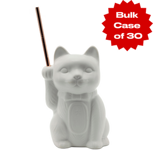 Bulk White Neko Cat Tiki Mug (Case of 30)