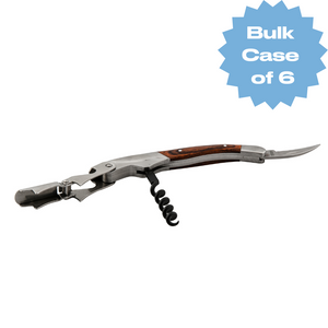 Bulk Wooden Double-Hinge Corkscrew (Case of 6)