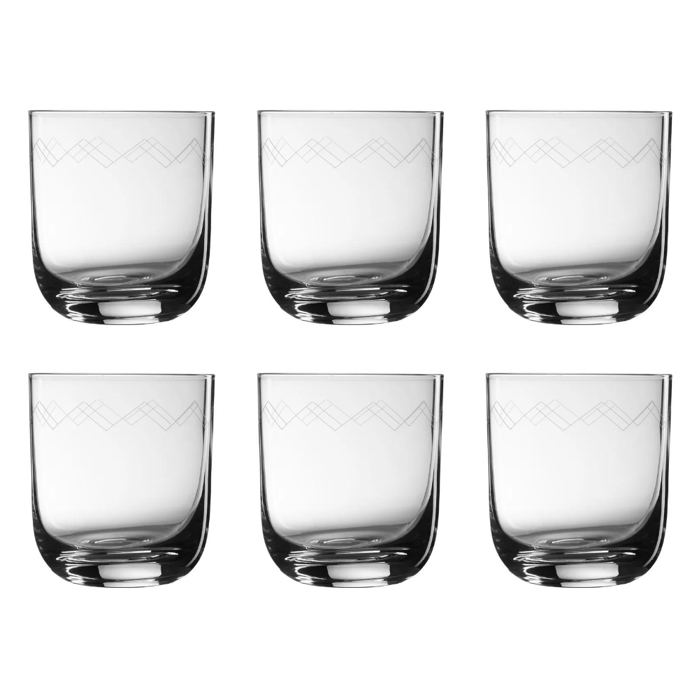 Calabrese ZigZag Old-Fashioned Glass set of 6