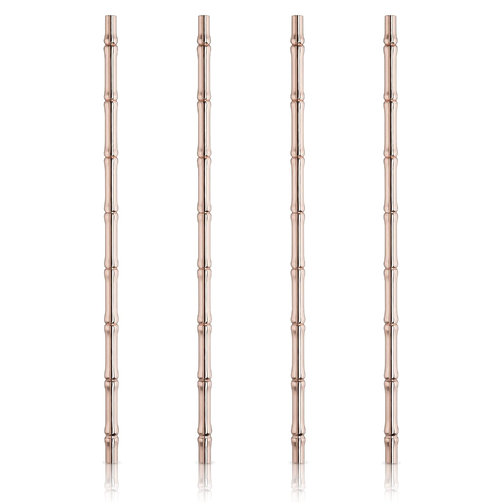 Copper Bamboo Straw set of 4