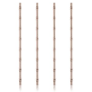 Copper Bamboo Straw set of 4