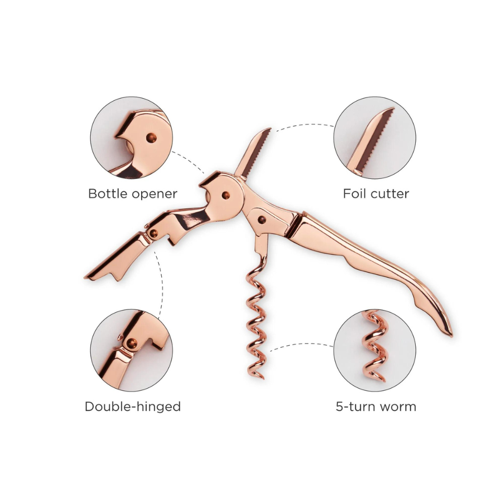 Copper Corkscrew by Viski features