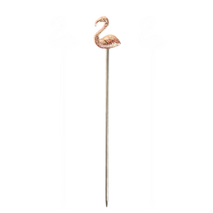 Copper Flamingo Cocktail Pin