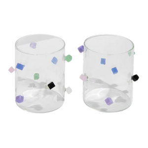 Cube Glass Tumblers (set of 2)