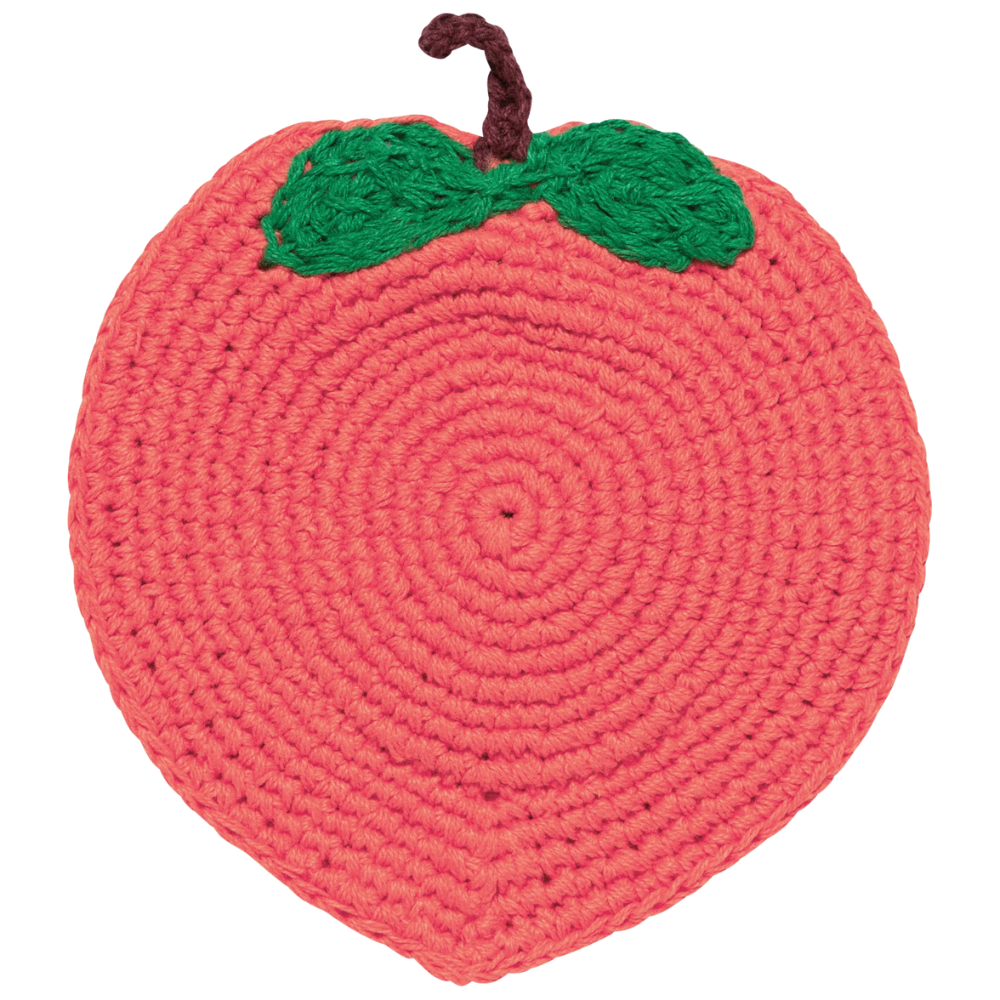 Fruit Crochet Coasters (Set of 4) Peach