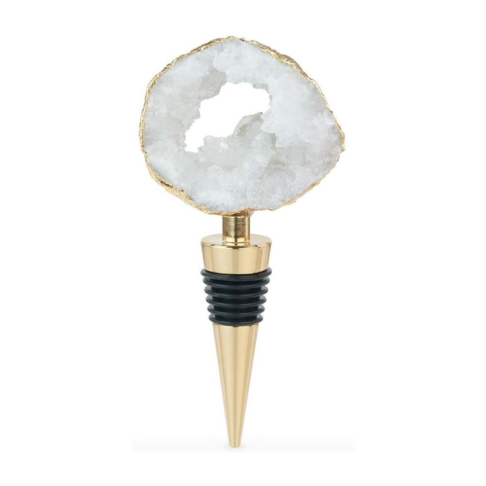 Assorted Geode Bottle Stoppers white