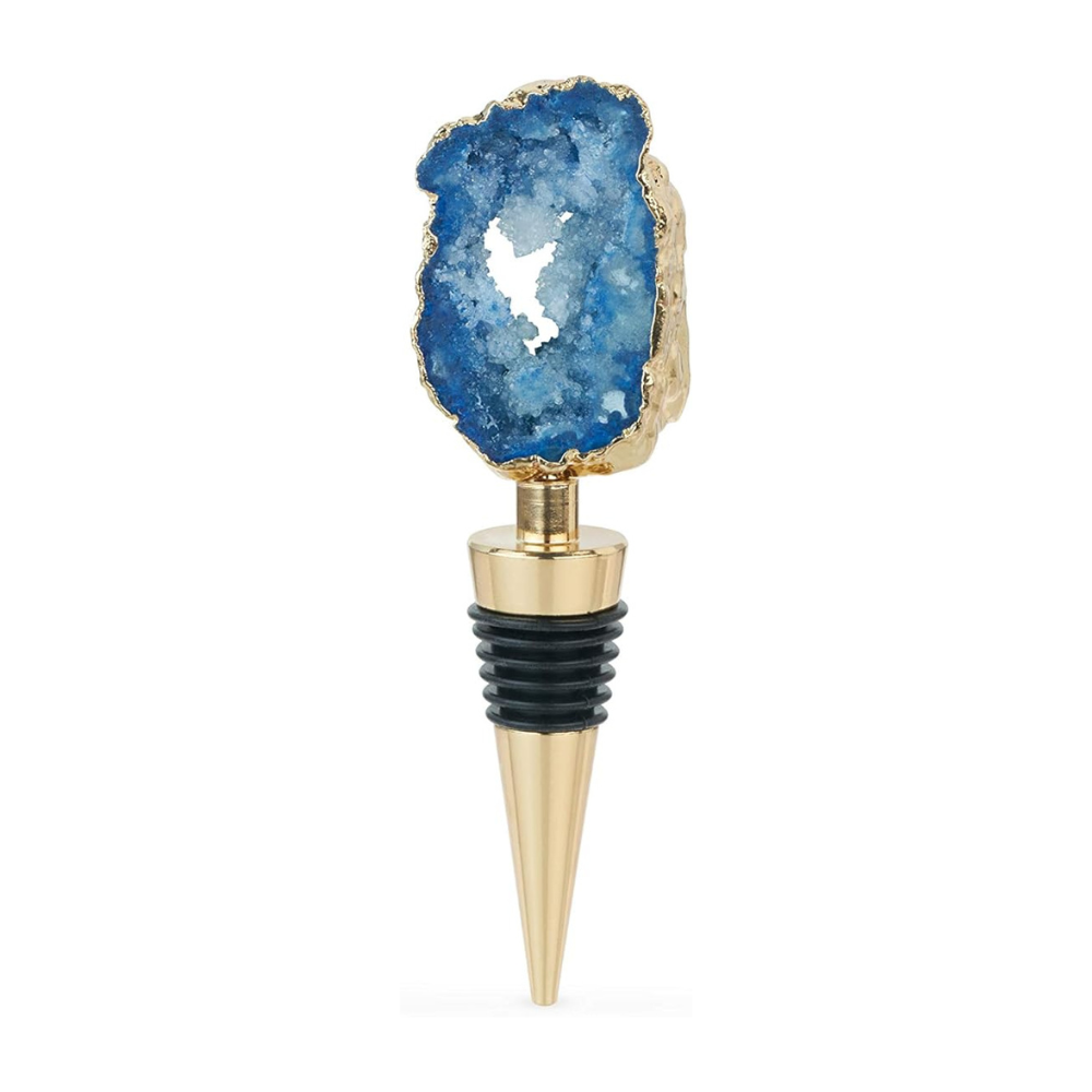 Assorted Geode Bottle Stoppers blue