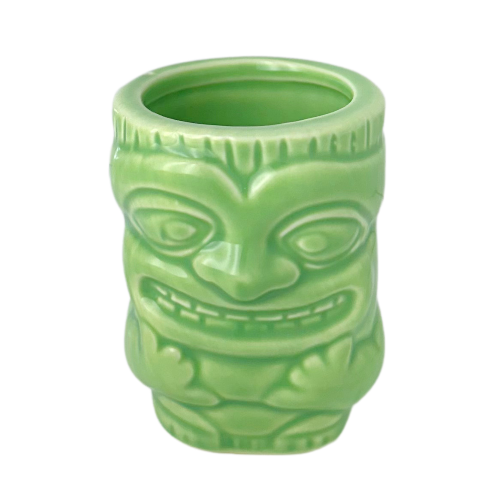 Green Tiki Shot Glass