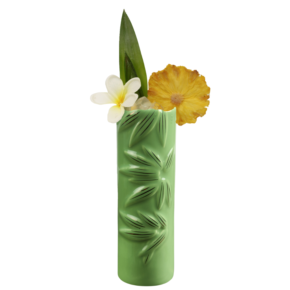 Green & Gold Bamboo Tiki Mug cocktail