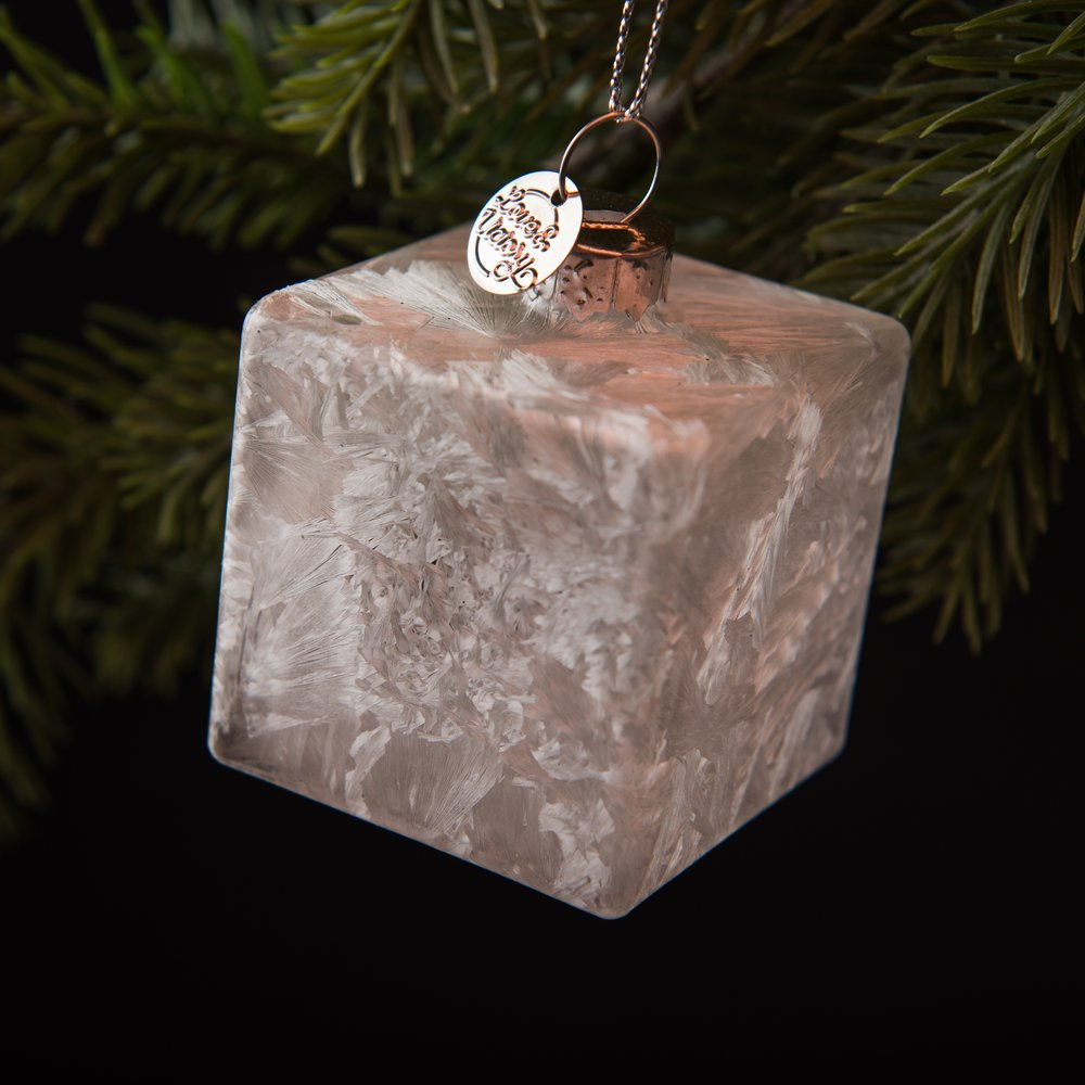 Ice Cube Ornaments (set of 6)