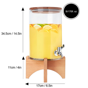 Patio Glass Drink Dispenser 5L