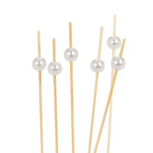 Pearly Ball Bamboo Picks (Box of 100)