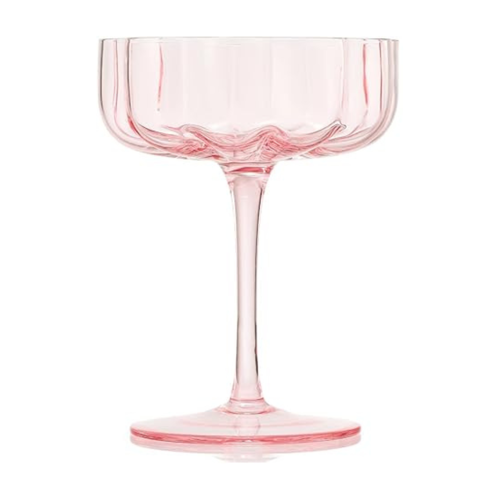 Pink Flower Wavy Coupe - single