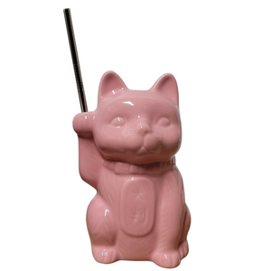 Pink Neko Cat Tiki Mug