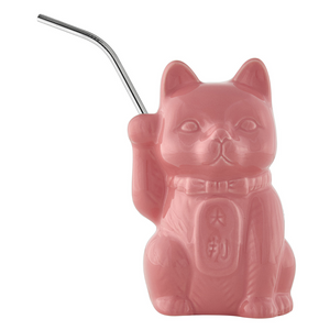 Pink Neko Cat Tiki Mug_front