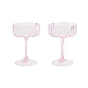 Pink Wave Coupes (set of 2)