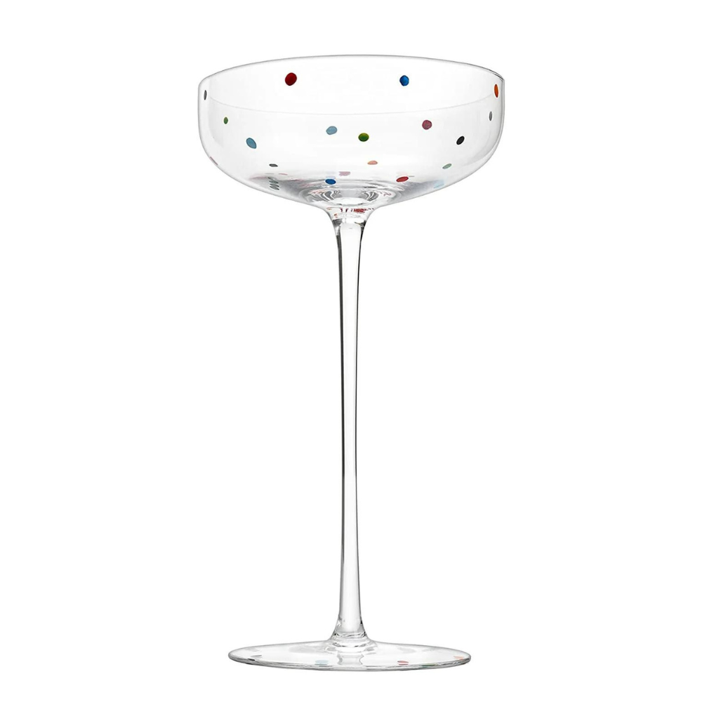 Polka Dot Champagne Saucer - single