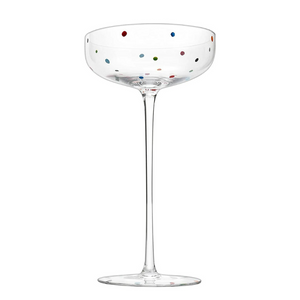 Polka Dot Champagne Saucer - single