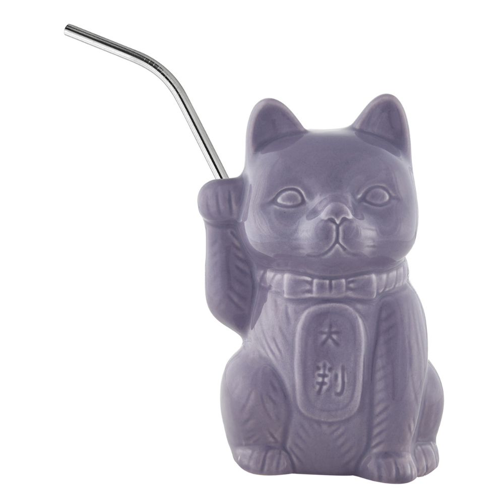 Purple Neko Cat Tiki Mug_front