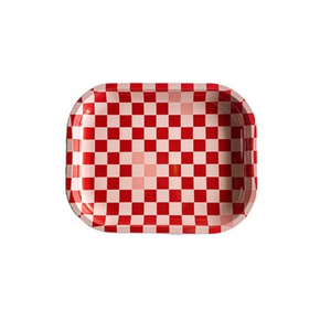 Red Checker Tray