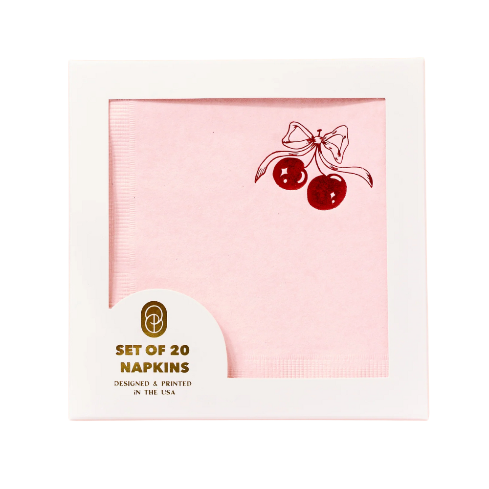 Red Cherries Cocktail Napkins (set of 20)